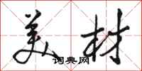 骆恒光美材行书怎么写