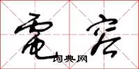 王冬龄电容草书怎么写