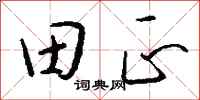 钱沛云田正行书怎么写