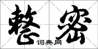 胡问遂整密行书怎么写