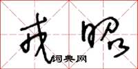 王冬龄戎昭草书怎么写