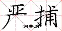 庞中华严捕楷书怎么写