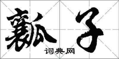 胡问遂瓤子行书怎么写