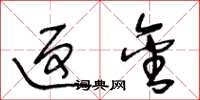 王冬龄返金草书怎么写