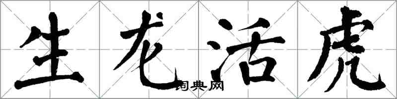 翁闿运生龙活虎楷书怎么写