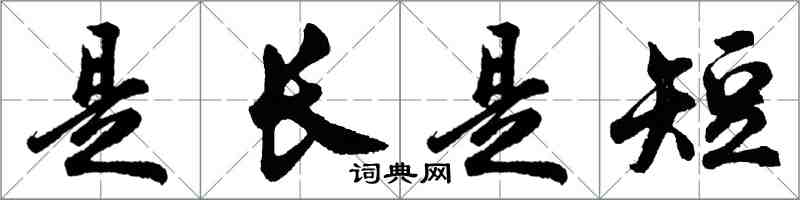 胡问遂是长是短行书怎么写