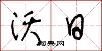 王冬龄沃日草书怎么写