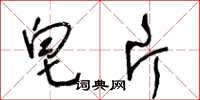 王冬龄皂片草书怎么写