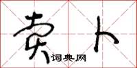 王冬龄卖卜草书怎么写
