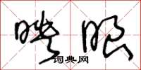 王冬龄映眼草书怎么写