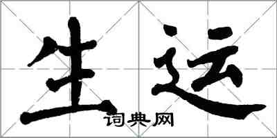 翁闿运生运楷书怎么写