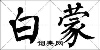 翁闿运白蒙楷书怎么写