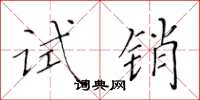 黄华生试销楷书怎么写