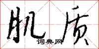 钱沛云肌质行书怎么写