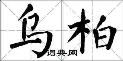翁闿运乌柏楷书怎么写