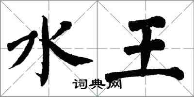 翁闿运水王楷书怎么写