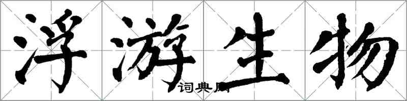 翁闿运浮游生物楷书怎么写