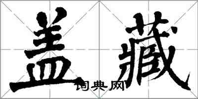 翁闿运盖藏楷书怎么写