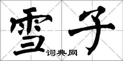 翁闿运雪子楷书怎么写