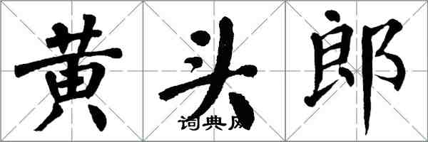 翁闿运黄头郎楷书怎么写