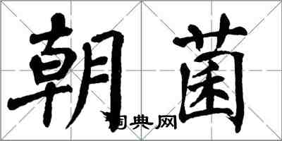翁闿运朝菌楷书怎么写