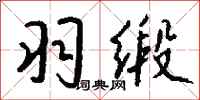 钱沛云羽缎行书怎么写