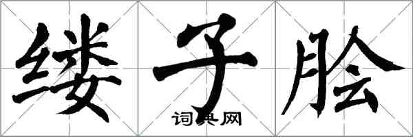 翁闿运缕子脍楷书怎么写