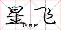 庞中华星飞行书怎么写