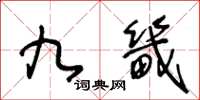 王冬龄九畿草书怎么写