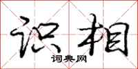 庞中华识相行书怎么写