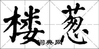翁闿运楼葱楷书怎么写