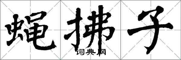 翁闿运蝇拂子楷书怎么写
