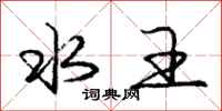 庞中华水王行书怎么写