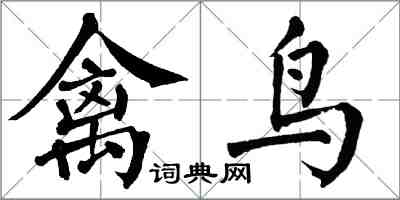 翁闿运禽鸟楷书怎么写