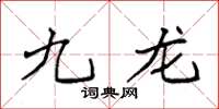 袁强九龙楷书怎么写