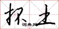 钱沛云抔土行书怎么写