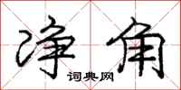 庞中华净角行书怎么写