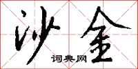 钱沛云沙金行书怎么写