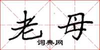 袁强老母楷书怎么写