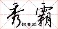 钱沛云秀霸行书怎么写