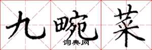丁谦九畹菜楷书怎么写