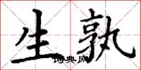 丁谦生孰楷书怎么写