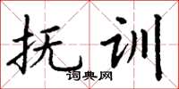 丁谦抚训楷书怎么写
