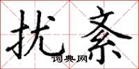 丁谦扰紊楷书怎么写