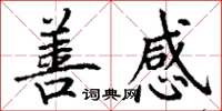 丁谦善感楷书怎么写