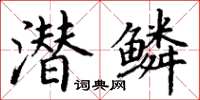 丁谦潜鳞楷书怎么写