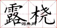 丁谦露桡楷书怎么写
