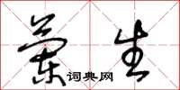 王冬龄兰生草书怎么写