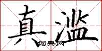 丁谦真滥楷书怎么写