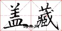 丁谦盖藏楷书怎么写